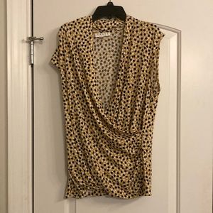 Yellow/black/white Chaus New York dress blouse